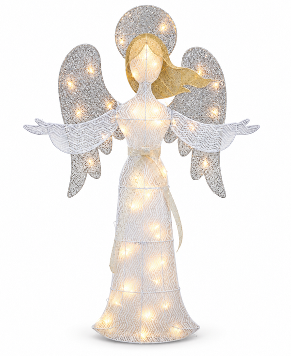 LED Mesh Glitter Angel 120 cm