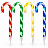 Solar Mini Candy Cane Path Lights – 4 Piece Set