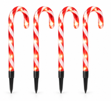 Solar Mini Candy Cane Path Lights – 4 Piece Set