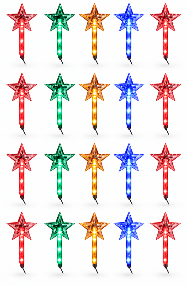 Solar Star Path Lights – 20 Piece Set