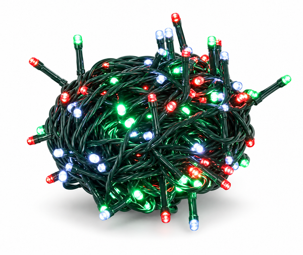 Solar LED Fairy Lights 200 – Red, White and Green