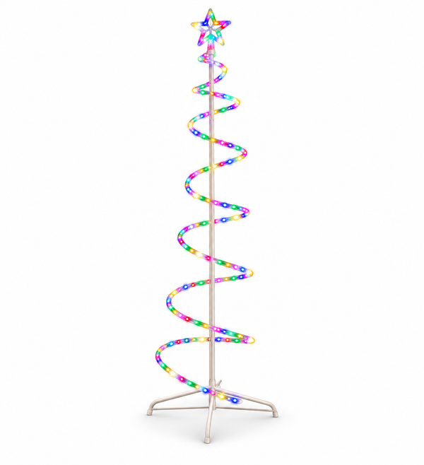 Solar Spiral Rope Light Christmas Tree 180 cm