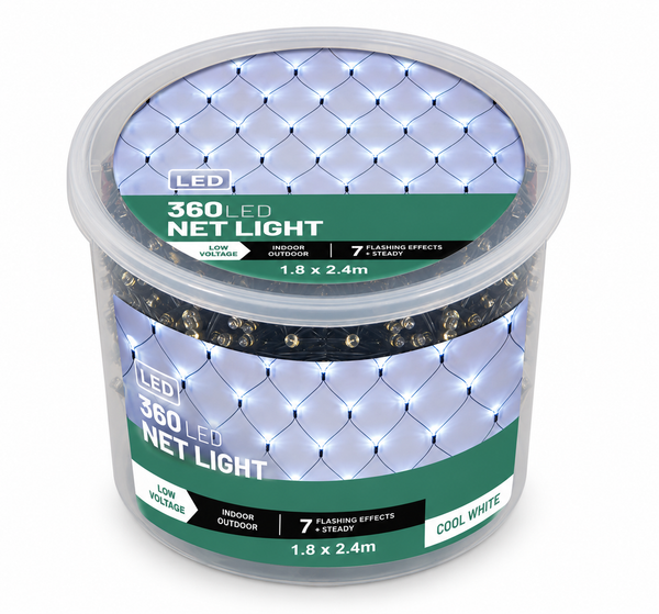 Connectable LED Net Lights 360 – Cool White