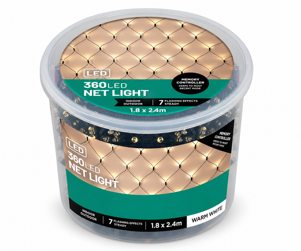 Connectable LED Net Lights 360 – Warm White