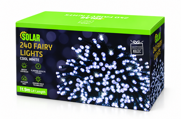 Solar LED Fairy Lights 240 – Cool White