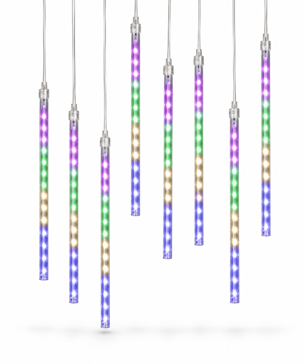 Solar Rainfall Tube Lights – 8 Piece Set