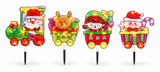 Solar Christmas Scene Path Lights – 4 Piece Set