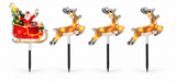 Solar Christmas Scene Path Lights – 4 Piece Set