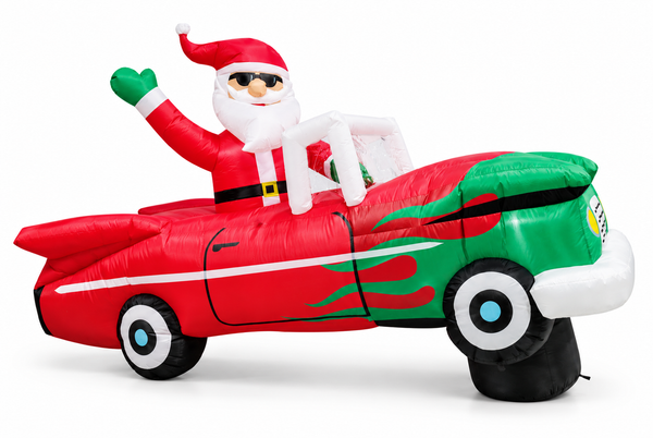 Airpowered Bouncing Santa Hot Rod – 250 cm