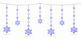LED Snowflake Curtain Lights