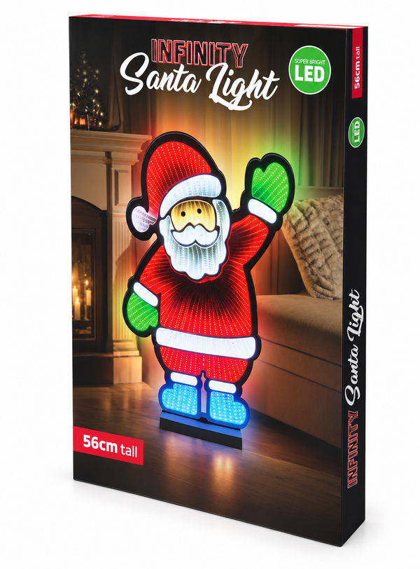 LED Infinity Santa Light 56 cm
