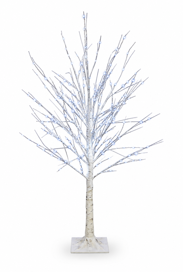 Cool White LED Dazzling Birch Tree 120 cm