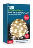 Battery Operated LED Dew-Drop Lights – 100 Lights