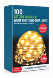 Battery Operated LED Dew-Drop Lights – 100 Lights
