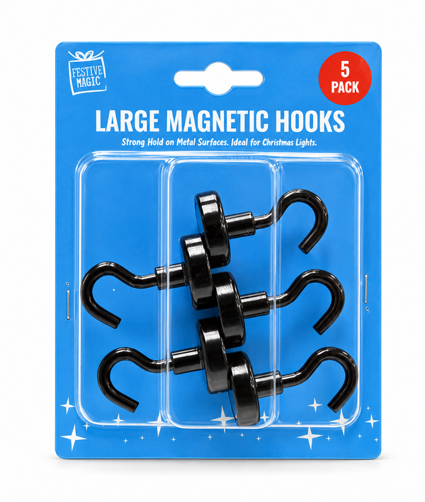 Large Magnetic Gutter Hooks – 5 Pack