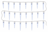LED Icicle Tube Lights – 24 Pack, 120 LEDs