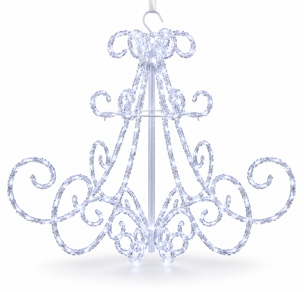 Flashing White LED Acrylic Chandelier