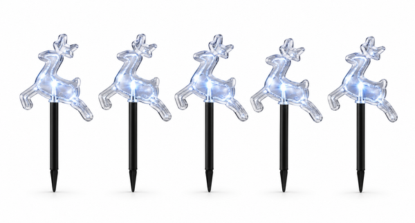 Solar LED Reindeer Path Lights – 5 Pack