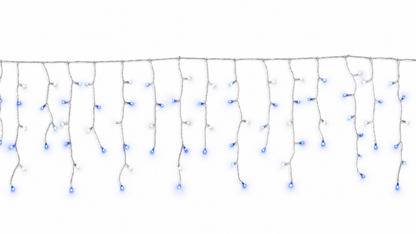 Flashing LED Icicle Lights – 500 White and Blue