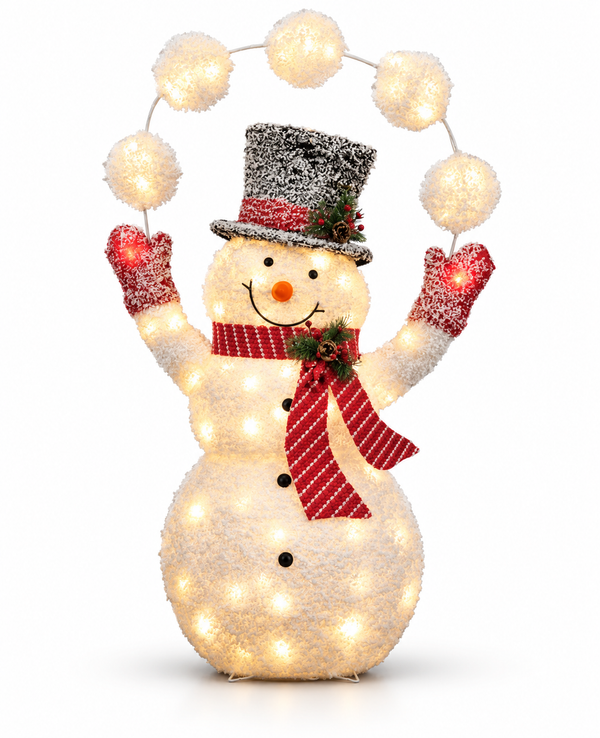 Twinkling LED Frosty Snowball Snowman 150 cm