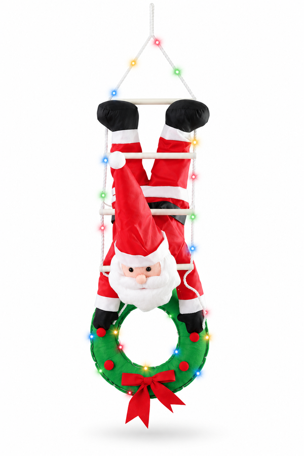 LED Hanging Santa Decoration with Timer
