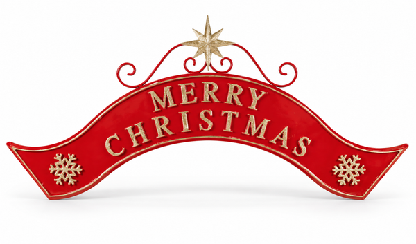 Metal Merry Christmas Arch Sign