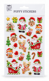 Gold Foiled Puffy Christmas Stickers