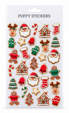 Gold Foiled Puffy Christmas Stickers