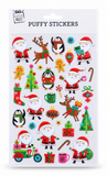 Gold Foiled Puffy Christmas Stickers