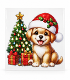 Christmas Puppy Laser Window Cling