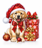 Christmas Puppy Laser Window Cling