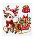 Christmas Santa and Reindeer Laser Window Cling