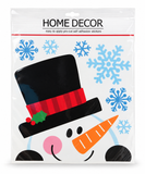 Christmas Window Peeper Clings with Snowflakes