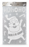 Jumbo Silver and White Flocked Christmas Window Decal