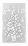 Jumbo Silver and White Flocked Christmas Window Decal