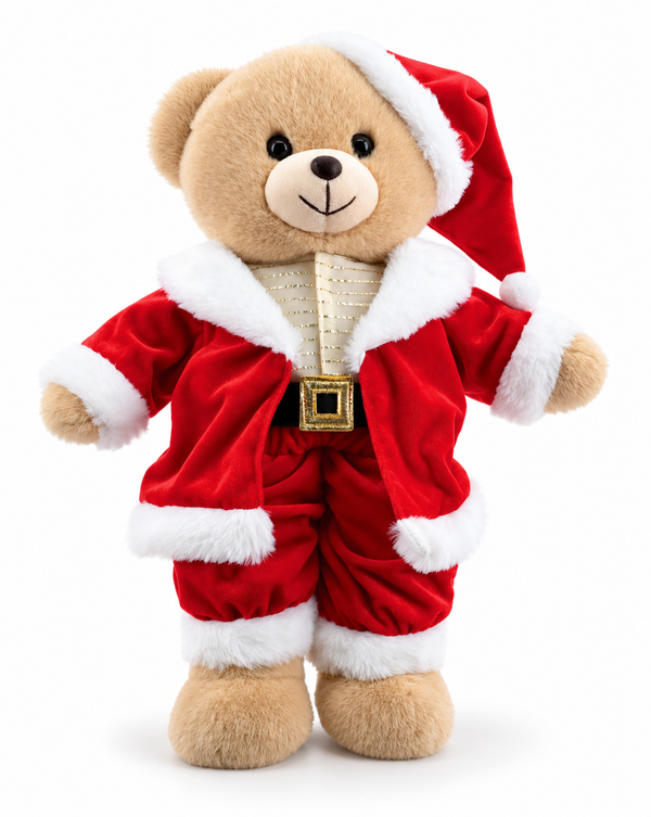 Dressed Christmas Plush Bear