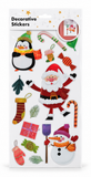 Shiny Metallic Christmas Window Stickers