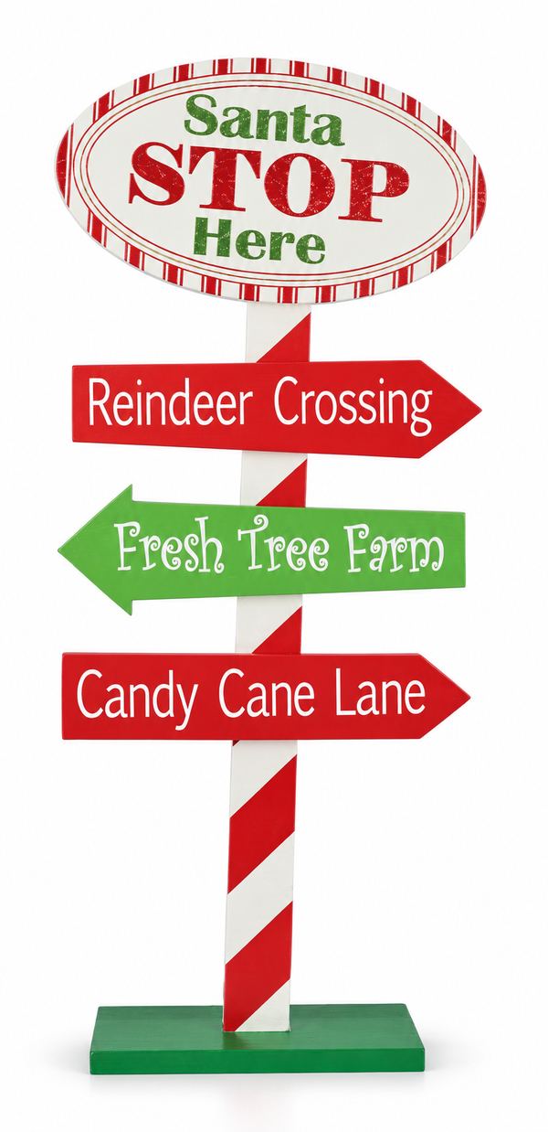 Patio Christmas Signpost – 60 cm