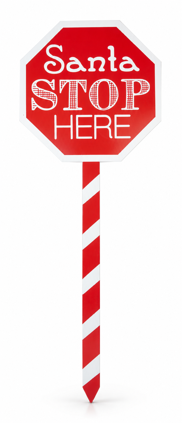 Santa Stop Here Stake – 80 cm