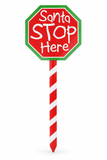 Santa Stop Here Stake – 80 cm