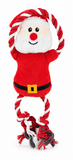 Plush Santa Dog Tug Rope Toy