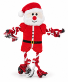 Plush Santa Dog Tug Rope Toy