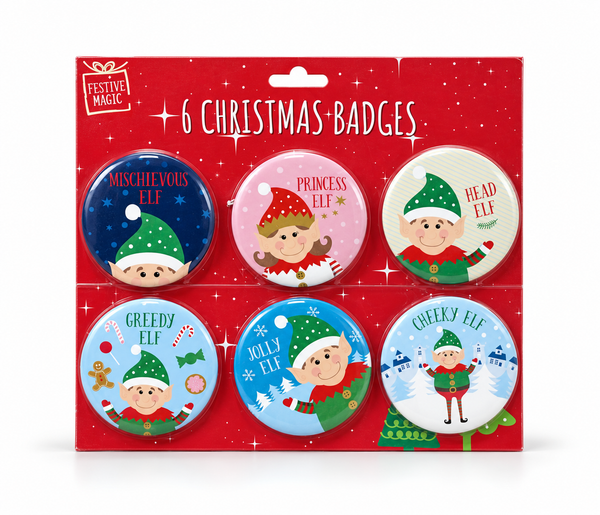 Christmas Elf Badges – 6 Pack