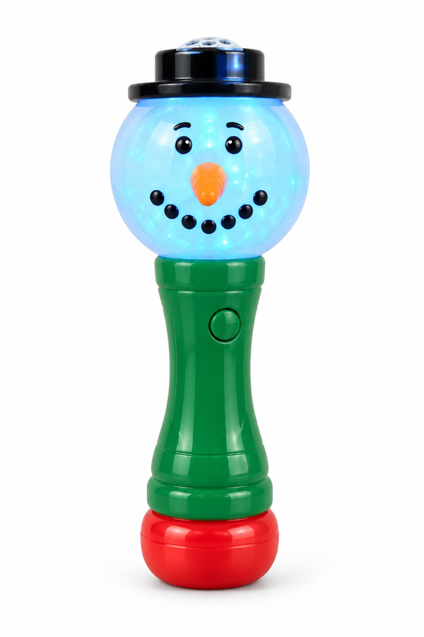 Light Up Christmas Bubble Blower with Liquid