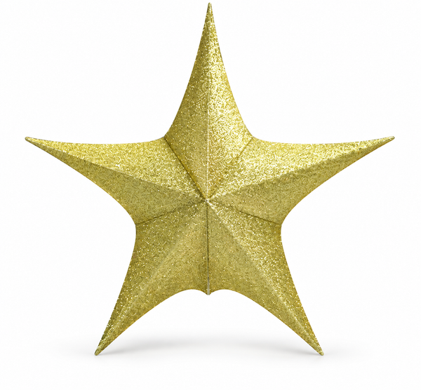 Gold Pop-Up Tinsel Star – 65cm