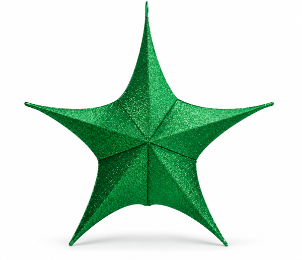 Green Pop-Up Tinsel Star – 65cm