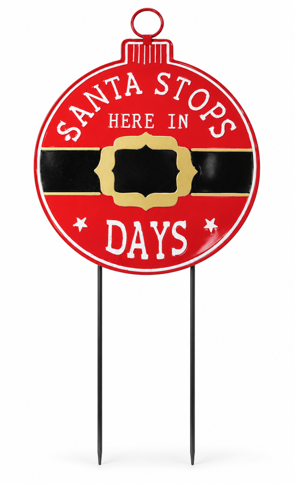 Santa Countdown Yard Stake – 125 cm