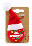 Santa Hat Christmas Slogan Badge