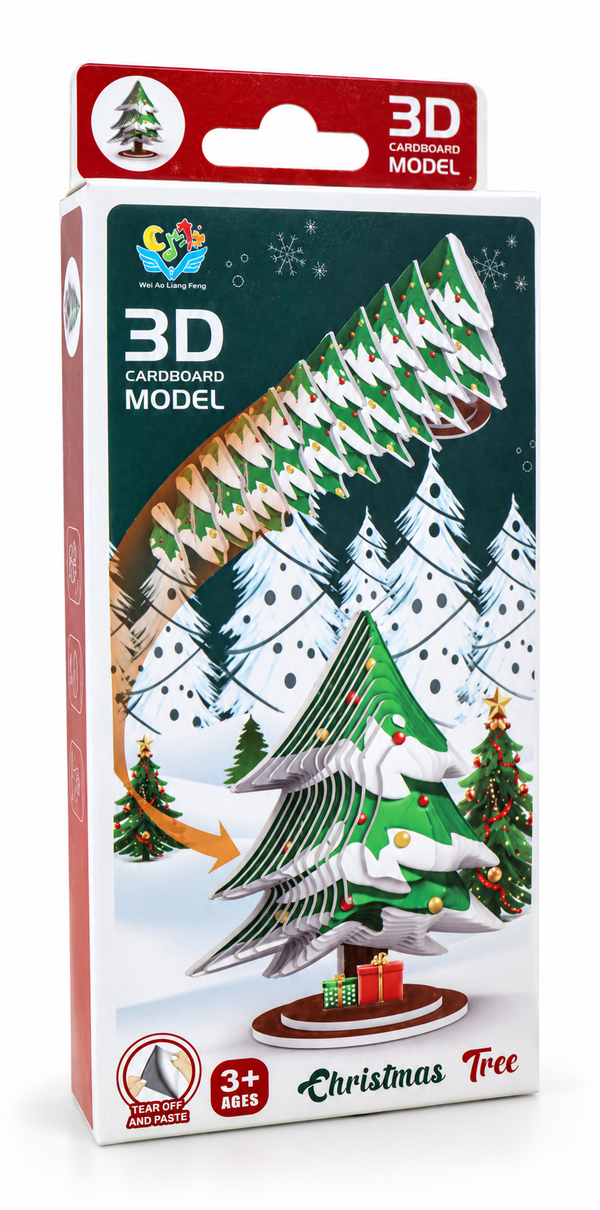 Christmas 3D Cardboard Model Puzzle