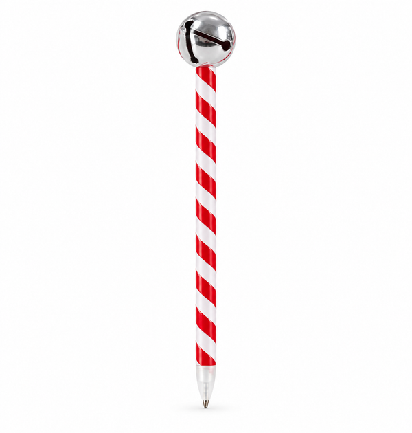 Candy-Striped Jingle Bell Pen
